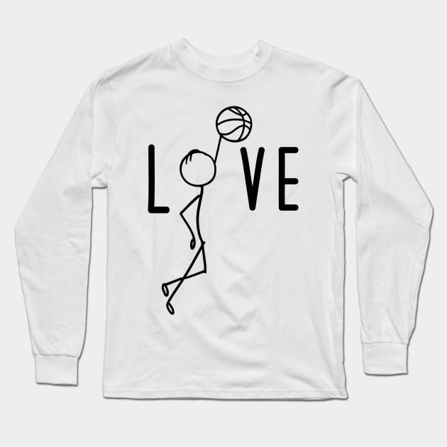Cute Basketball Player Gift Basketball Lover Basketball Team Long Sleeve T-Shirt by mrsmitful01